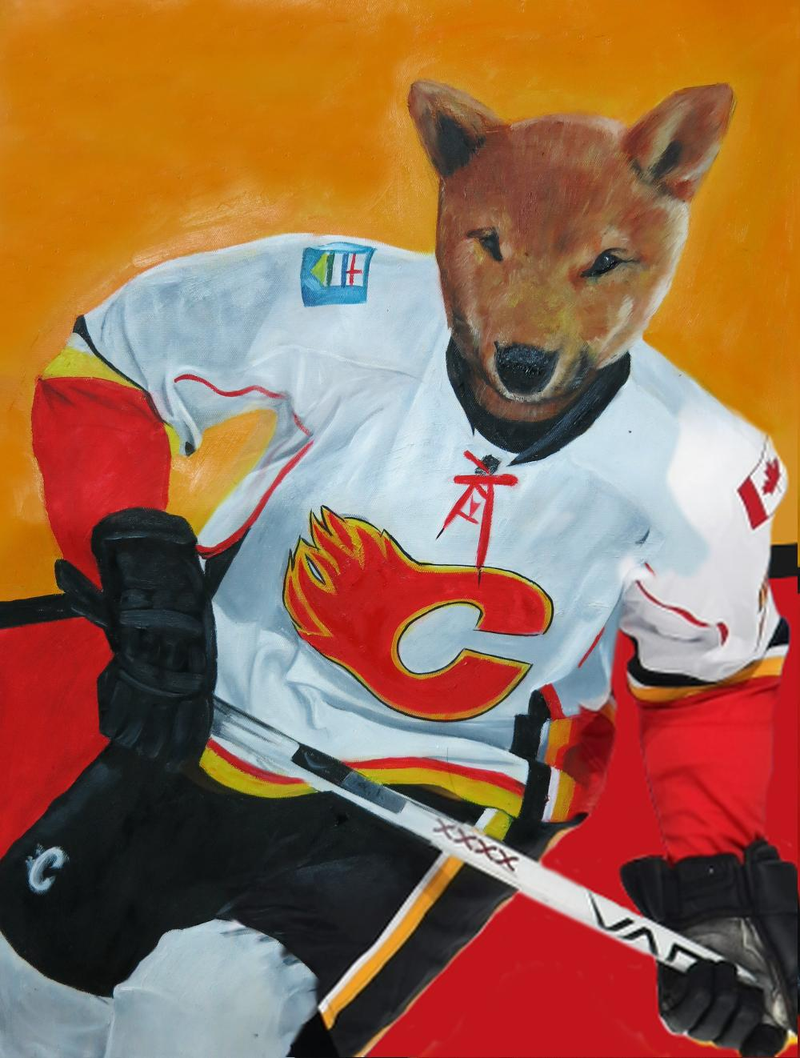 Illustration for article titled Here Are Some Portraits Of Pets As NHL Players